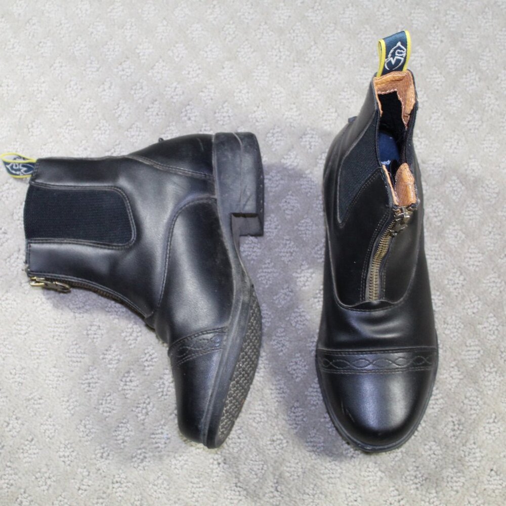 Shires Moretta Clio Paddock Women's Black Zip-Up Ankle Boots US Size 6